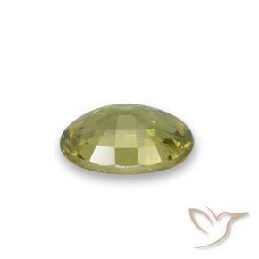 Granada demantóide Verde Terroso Claro Natural 0.53ct, oval, VS