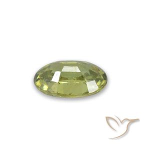 Granada demantóide Verde Floresta Quente Natural 0.47ct, oval, VVS-VS