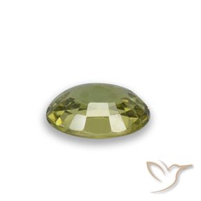 Granada demantóide amarelo médio Natural 0.56ct, oval, VVS-VS