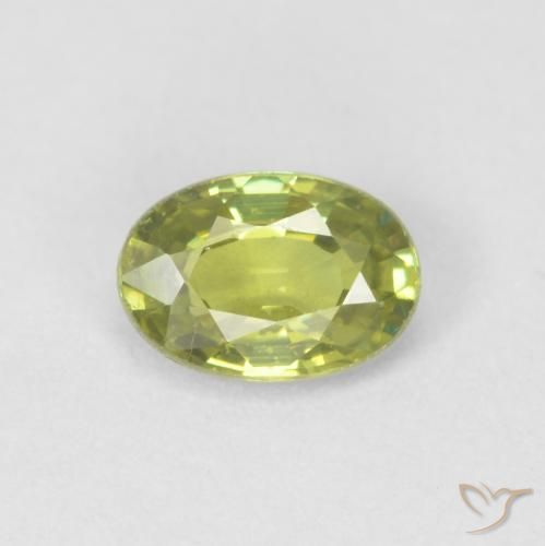 0.55ct Natural Verde Terroso Quente Granada demantóide, oval, VVS-VS