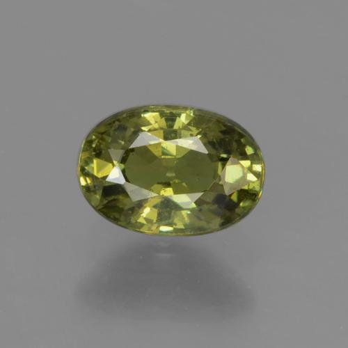 Granada demantóide verde escuro Natural 0.62ct, Corte Oval, VS