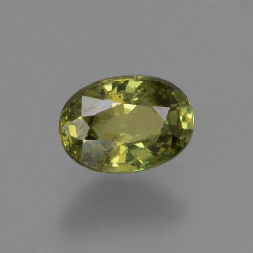 Granada demantóide verde escuro Natural 0.62ct, Corte Oval, VS