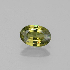 Granada demantoide verde natural 0,47ct, corte oval, VVS-VS