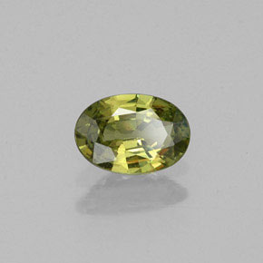 Granada demantoide verde natural 0,47ct, corte oval, VVS-VS