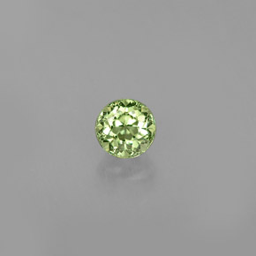Granada demantoide verde natural 0,32ct, corte redondo, VS