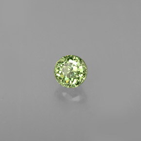 Granada demantoide verde natural 0,32ct, corte redondo, VS