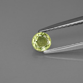 Granada demantoide verde natural 0,38ct, corte redondo, VS