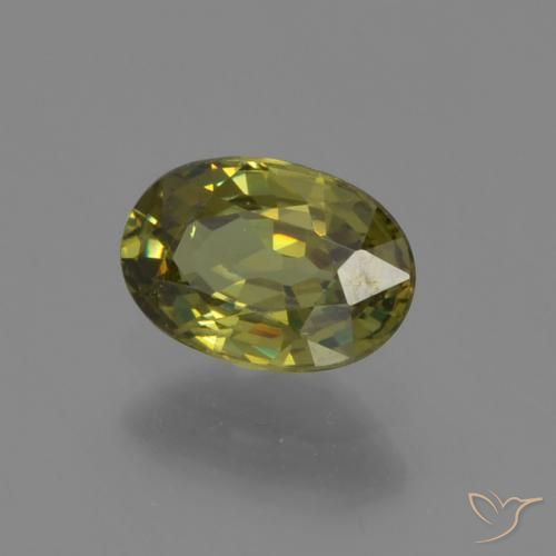 Granada demantóide Verde médio Natural 0.61ct, oval, VS
