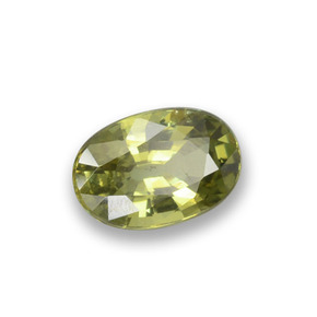 Granada demantoide verde natural 0,58ct, corte oval, VS