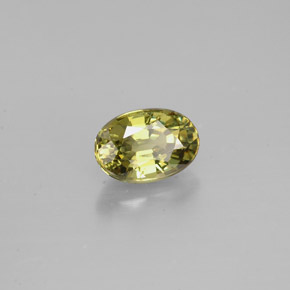 Granada demantoide verde natural 0,71ct, corte oval, VS