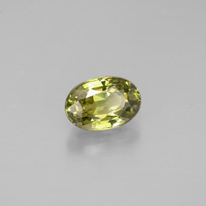 Granada demantóide amarelo médio Natural 0.67ct, Corte Oval, VS