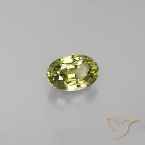 Granada demantóide amarelo médio Natural 0.57ct, oval, VS