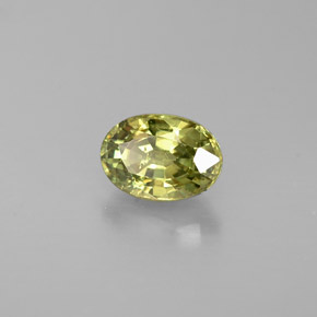 Granada demantoide verde natural 0,66ct, corte oval, VS