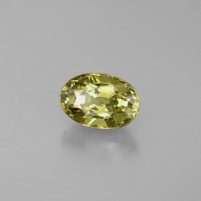 Granada demantoide verde natural 0,74ct, corte oval, VS