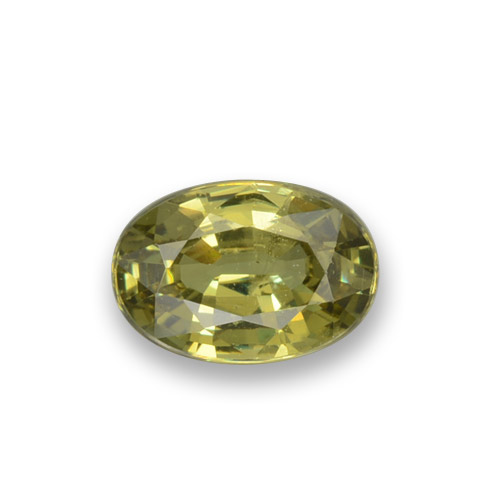 Granada demantoide verde natural 0,56ct, corte oval, VS