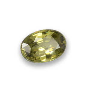 Granada demantoide verde natural 0,56ct, corte oval, VS