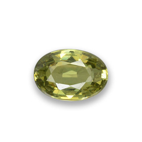 Granada demantoide verde natural 0,53ct, corte oval, VS