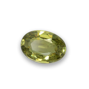 Granada demantoide verde natural 0,53ct, corte oval, VS