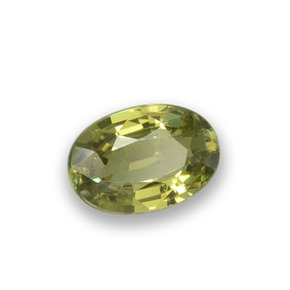 Granada demantoide verde natural 0,54ct, corte oval, VS