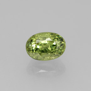 Granada demantoide verde natural 0,80ct, corte oval, VS-SI