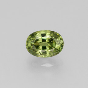 Granada demantoide verde natural 0,72ct, corte oval, VS