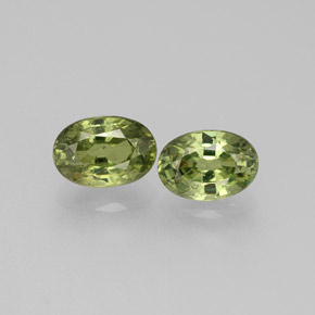 Pedras preciosas de granada demantoide verde natural de  ct, corte oval, VS-SI