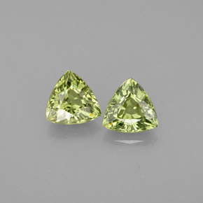 Pedras preciosas de granada demantoide verde natural de  ct, trillion, VVS-VS