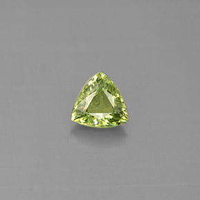 Granada demantoide verde natural 0,56ct, trillion, VS