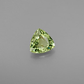 Granada demantoide verde natural 0,70ct, trillion, VVS-VS