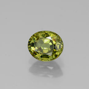 Granada demantoide verde natural 0,88ct, corte oval, VS