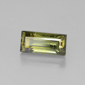 Granada demantoide amarelo natural 2,03ct, baguete, SI