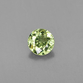 Granada demantoide verde natural 0,47ct, corte redondo, VVS-VS
