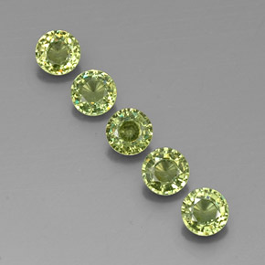 Pedras preciosas de granada demantoide verde natural de 1,73 ct, corte redondo, VVS-VS