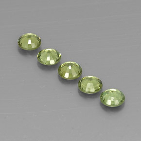 Pedras preciosas de granada demantoide verde natural de 1,73 ct, corte redondo, VVS-VS