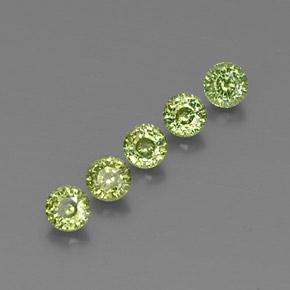 Pedras preciosas de granada demantoide verde natural de 2,16 ct, corte redondo, VVS-VS
