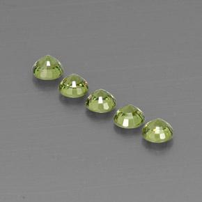 Pedras preciosas de granada demantoide verde natural de 2,16 ct, corte redondo, VVS-VS