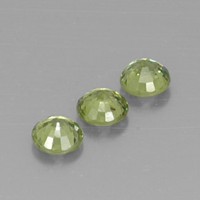 Pedras preciosas de granada demantoide verde natural de 1,14 ct, corte redondo, VVS-VS