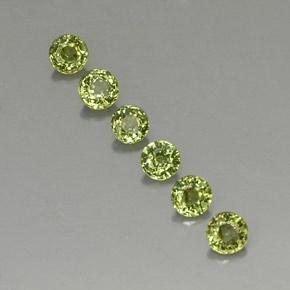 Pedras preciosas de granada demantoide verde natural de 1,62 ct, corte redondo, VVS-VS