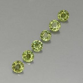 Pedras preciosas de granada demantoide verde natural de 1,62 ct, corte redondo, VVS-VS