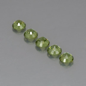 Pedras preciosas de granada demantoide verde natural de 1,93 ct, corte redondo, VVS-VS