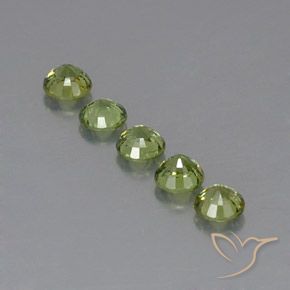 Pedras preciosas de Granada demantóide Verde Vivo Claro natural de 1.48 ct, Redondo, VVS-VS