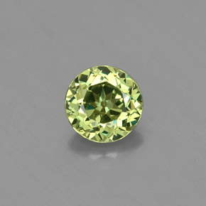 Granada demantoide verde natural 0,47ct, corte redondo, VS
