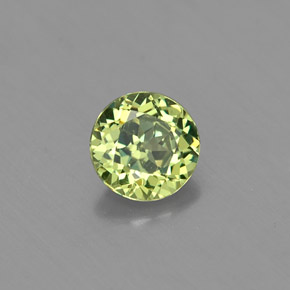 Granada demantoide verde natural 0,47ct, corte redondo, VS