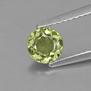 Granada demantoide verde natural 0,63ct, corte redondo, VS-SI