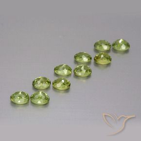 Pedras preciosas de Granada demantóide Verde médio natural de 2.54 ct, oval, VS