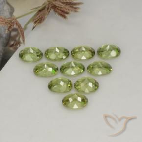 Pedras preciosas de Granada demantóide Verde oliva natural de 2.19 ct, oval, VS