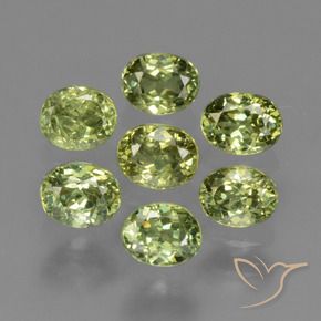 Pedras preciosas de Granada demantóide Verde floresta natural de 1.61 ct, oval, VS