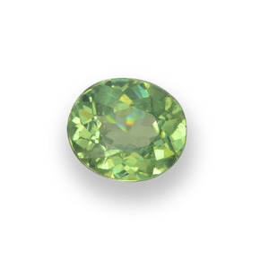 Granada demantóide Verde limão Natural 0.52ct, Corte Oval, VS