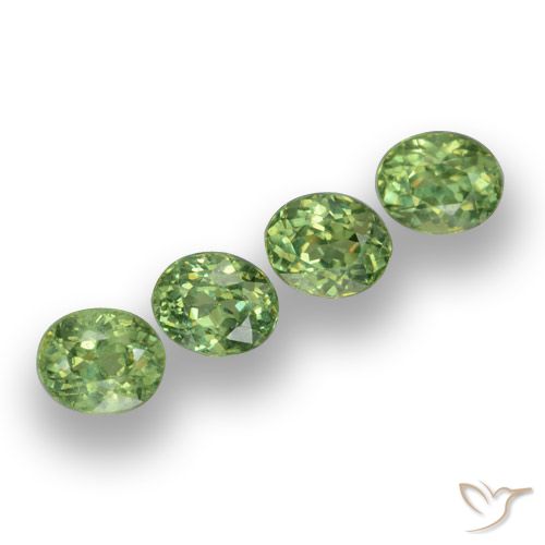 1.57ctw Natural verde quente Granada demantóide, oval, VS