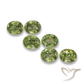 Pedras preciosas de Granada demantóide Verde floresta natural de 2.04 ct, oval, VS